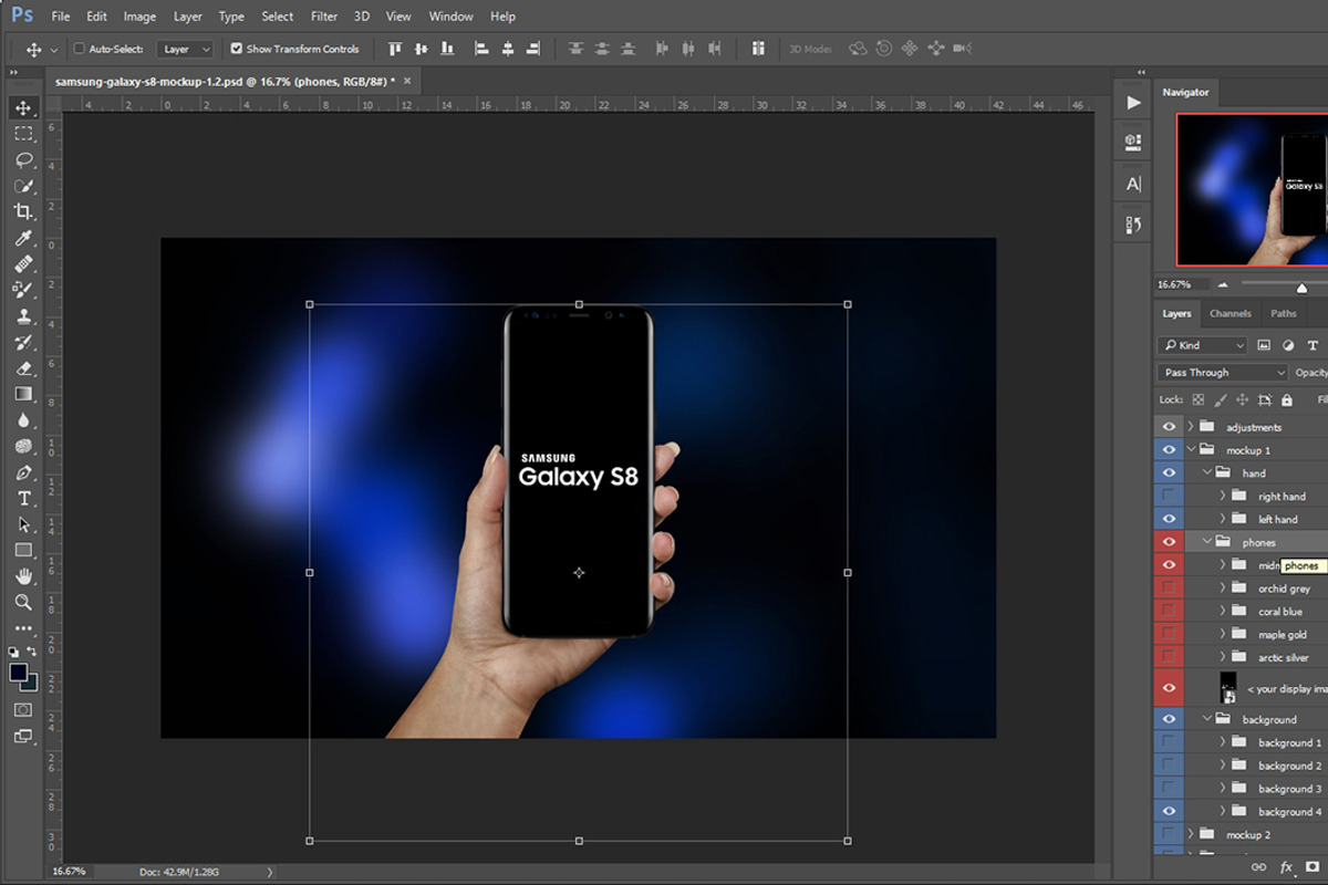 Samsung Galaxy S8 mockup, an Android Mockup by RSplaneta (Photo 7 of 7)