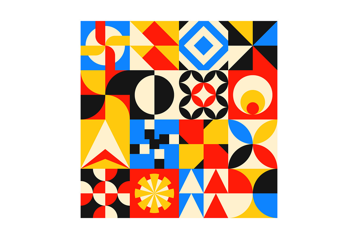 Geometric Shapes Dots Construction, a Pattern Graphic by Neo Geo (Photo 3 of 9)