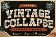 Vintage Collapse – Bold Distressed, a Slab Serif Font by Limited.studio (Thumbnail 1 of 5)
