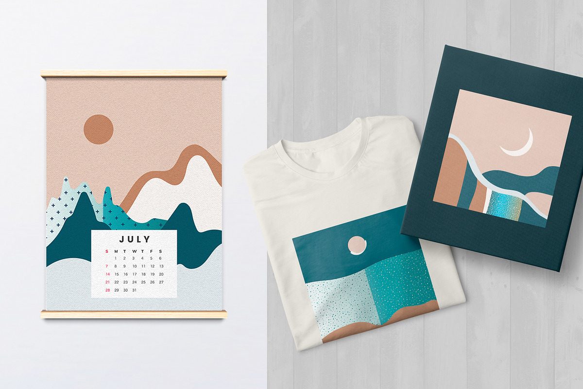 Abstract Landscape Collection, a Decorative Illustration by Pretty Meerkat (Photo 2 of 11)