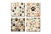 Cat Paw Patterns Digital Papers, a Pattern Graphic by Dizzy Art Studio (Thumbnail 2 of 3)