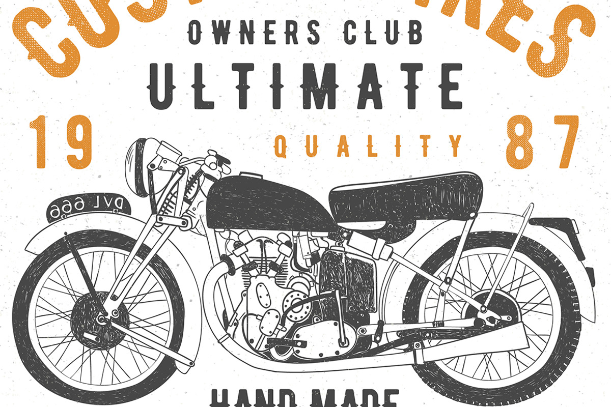 VECTOR SET OF MOTORCYCLES, an Illustration by ulasokuyucu (Photo 3 of 7)