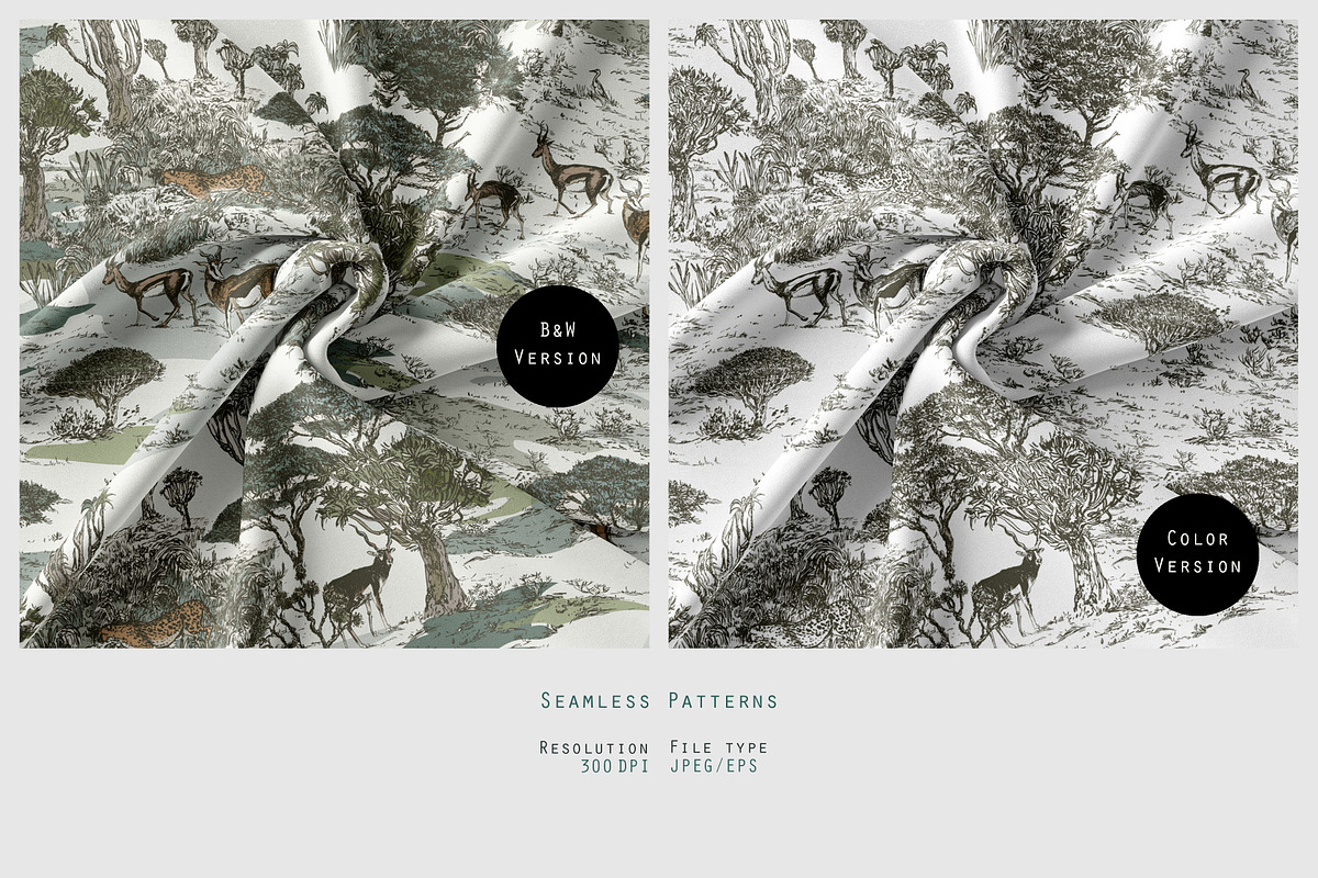 Safari. Seamless Patterns + Panorama, a Pattern Graphic by Irina Dolgikh (Photo 15 of 21)