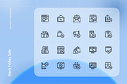Black Friday Sale Icon Set, an Outline Icon by Nathaya Studio (Thumbnail 2 of 2)