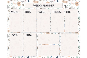 Elegant And Cute Weekly Planner