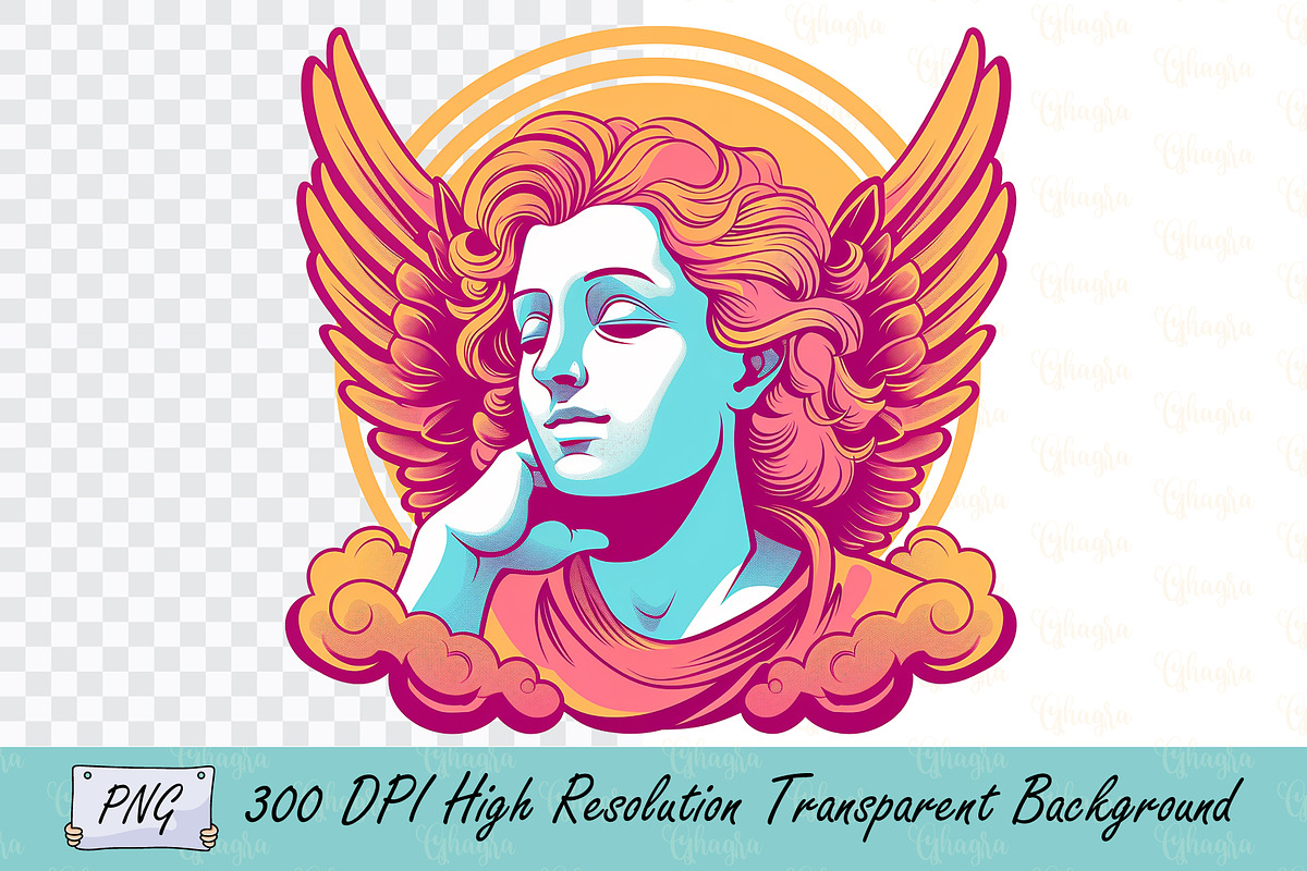 Spiritual Angel Clipart with Sun Ray, a Person Illustration by Ghagra (Photo 1 of 3)