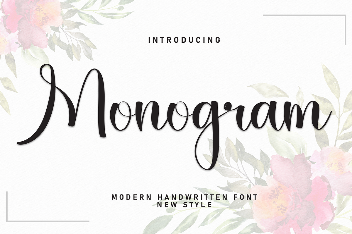 Monogram | Script Font, a Handwritten Font by Scratchones (Photo 1 of 8)