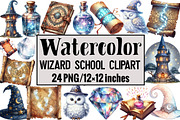 Wizard School Clipart, an Illustration by Design Market (Thumbnail 1 of 3)
