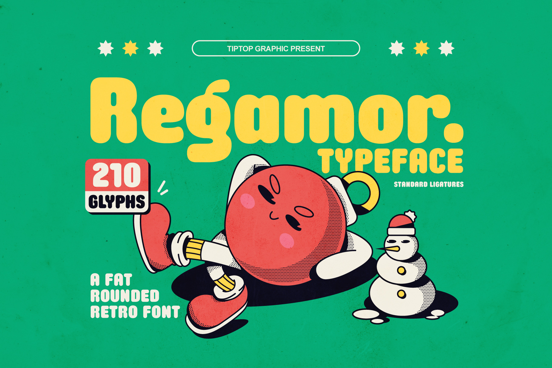 Regamor – Fat Rounded Retro Font, a Sans Serif Font by Tiptop Graphic ...