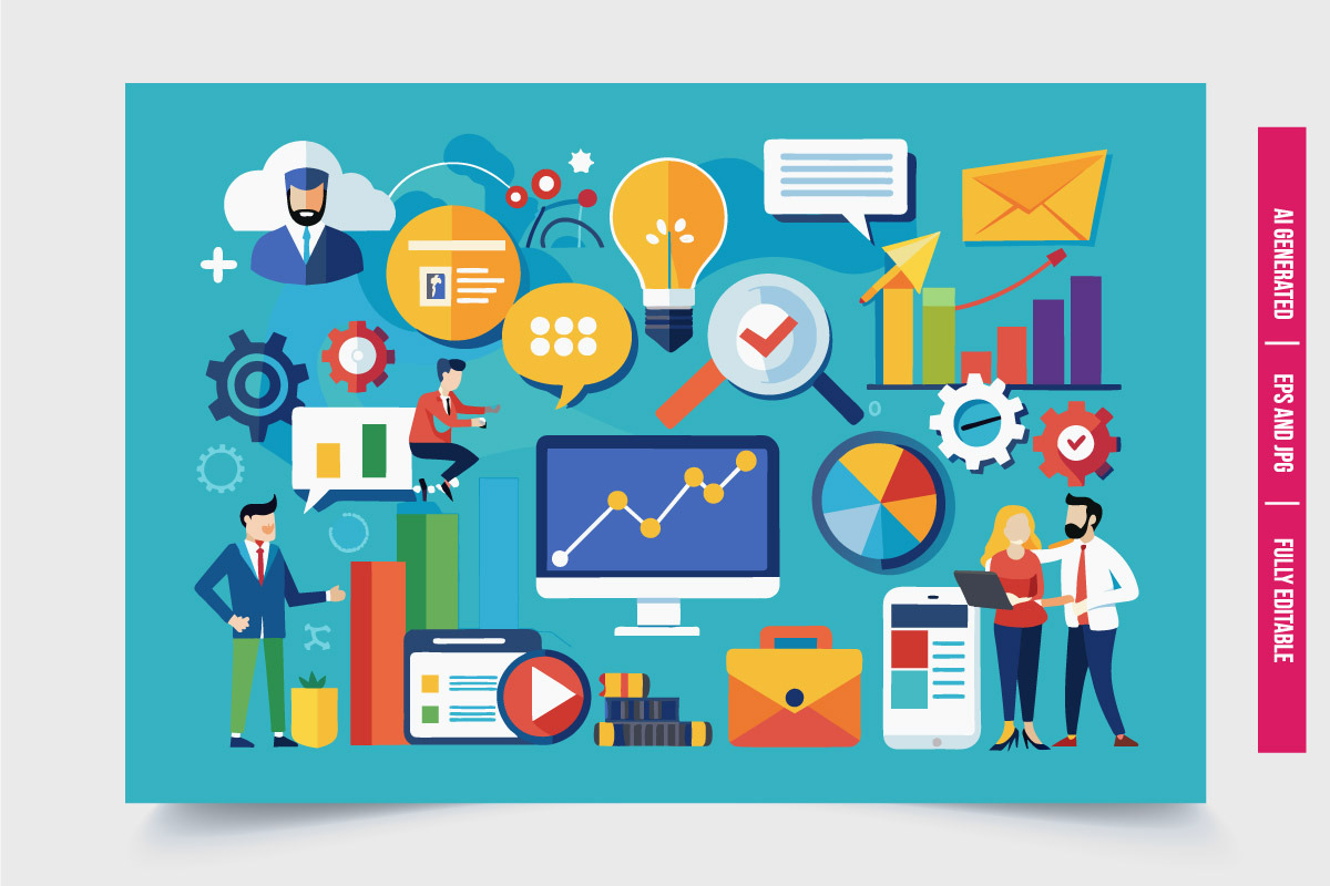 Business Team Working, a Decorative Illustration by Tanuart (Photo 2 of 3)