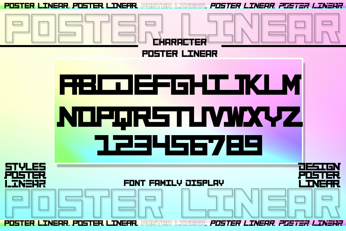 Poster Linear, a Slab Serif Font by Bramcreative (Photo 3 of 11)
