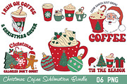 Christmas Coffee Sublimation Bundle, a Seasonal Illustration by Libby Wishes (Thumbnail 1 of 7)