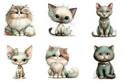 Cat Breeds Clipart Bundle, a Seasonal Illustration by CreationArt (Thumbnail 2 of 5)