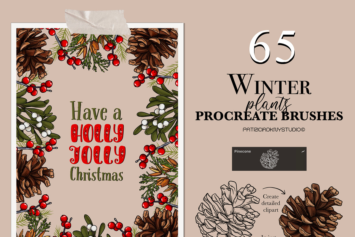 Procreate Christmas Card Creator, a Brush Add-On by PDknyStudio (Photo 6 of 9)