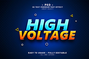 High Voltage Editable 3D Text Effect, a Layer Style Add-On by Md Jahidul99