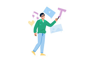 Content creator adding text to, a Technology Illustration by pikepicture