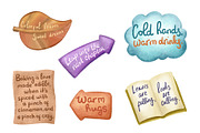 Cozy Autumn Fall Sticker Set., an Object Illustration by RabbitAndPencil (Thumbnail 3 of 8)