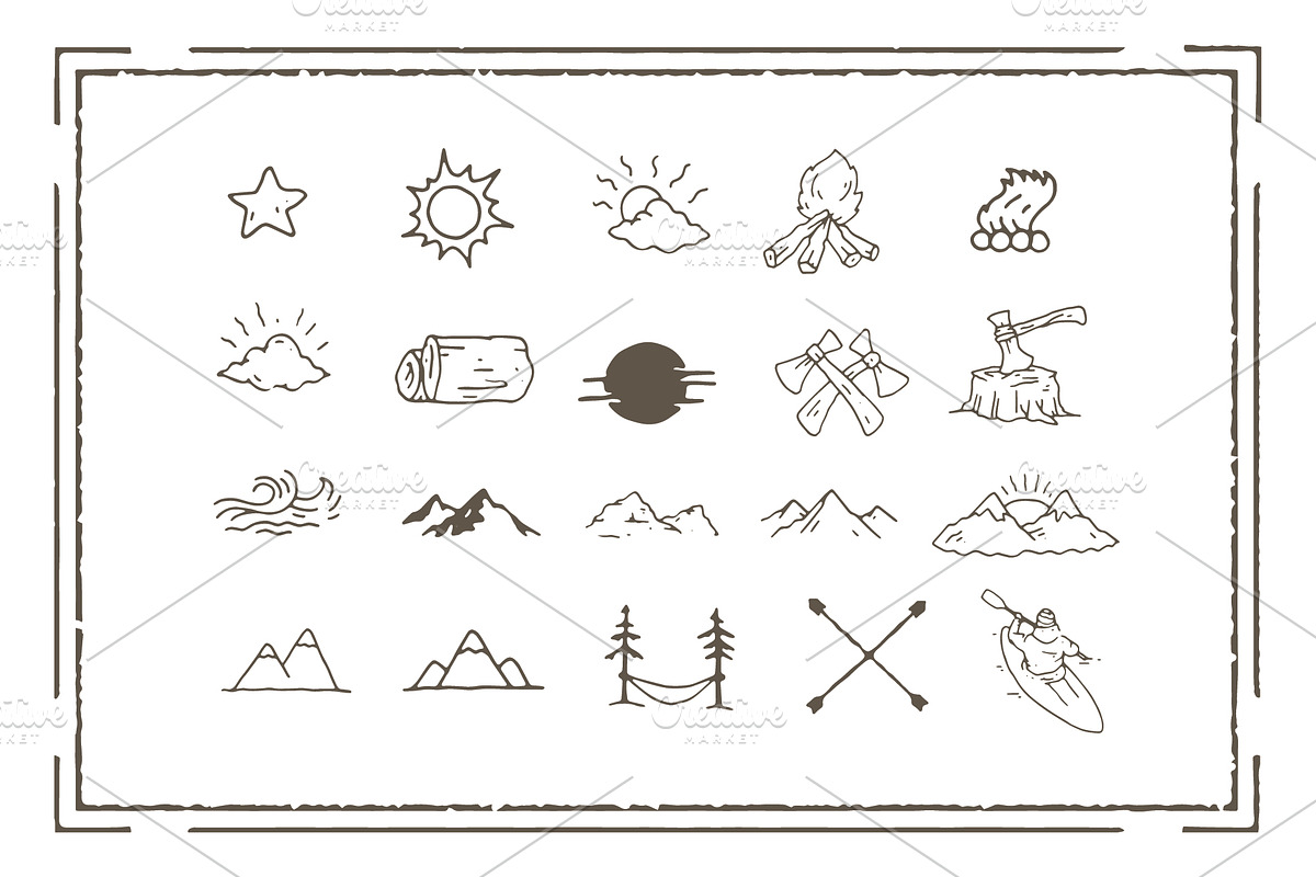 100 hand drawn adventure, an Object Illustration by gemmafalah (Photo 4 of 9)