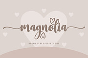 Magnolia | Lovely Bold Fonts, a Script Font by Bosstype Studio (Thumbnail 1 of 8)