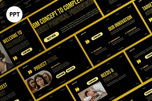 Black Modern Business Proposal PPT, a Presentation Template by graphicook