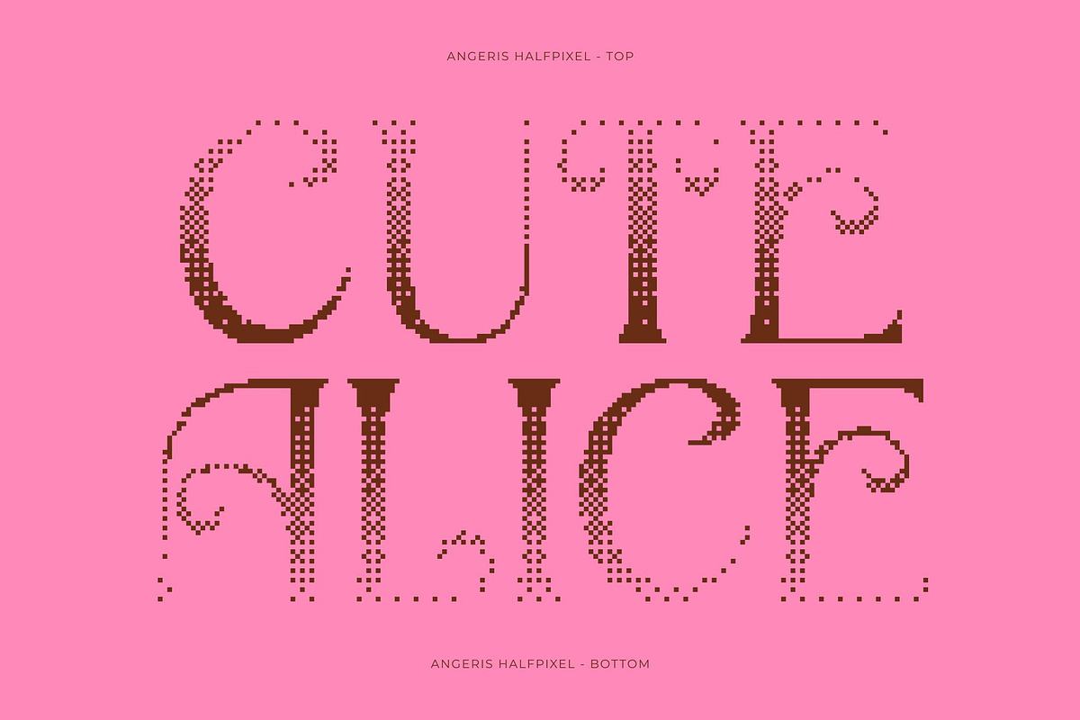 Angeris Halfpixel, a Serif Font by Craft Supply Co. (Photo 3 of 8)