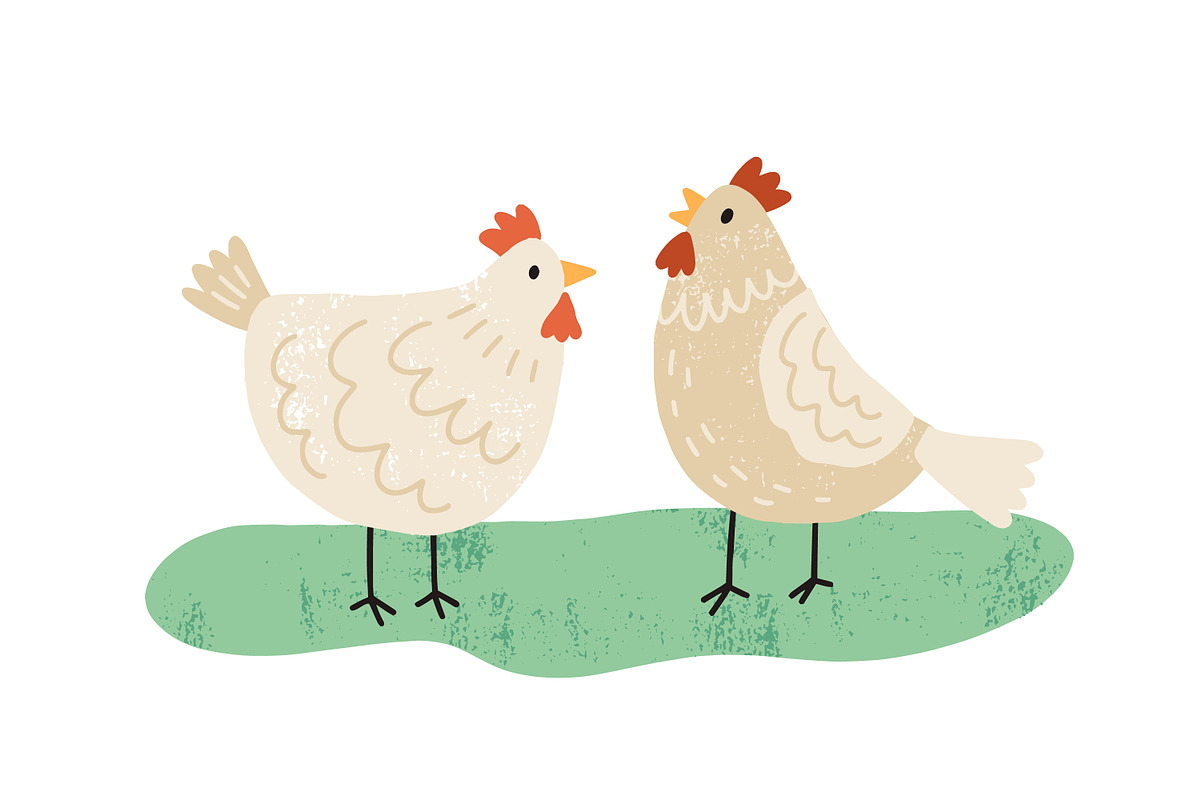 Hens and a basket of eggs, an Animal Illustration by Good Studio (Photo 2 of 3)