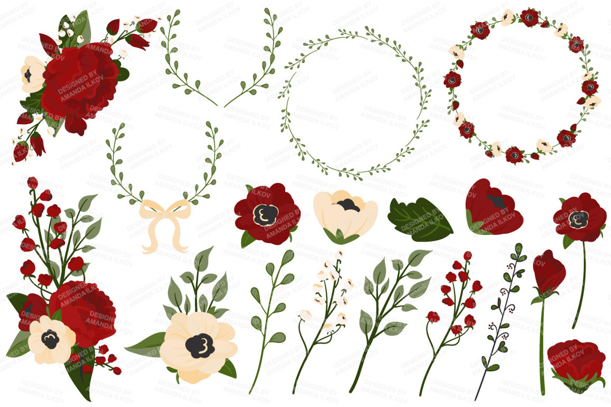 Floral Christmas Wedding Bicycle, an Illustration by Amanda Ilkov (Photo 4 of 5)