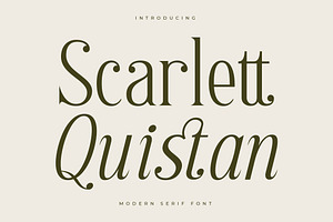 Scarlett Quistan Modern Serif Font