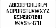Maintenance Stencil JNL, a Font by Jeff Levine Fonts (Thumbnail 3 of 5)
