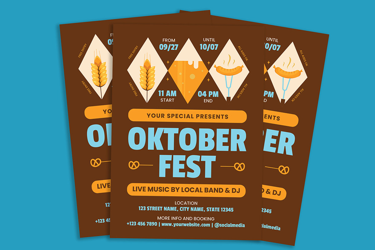 Modern Oktoberfest Flyer, a Flyer Template by Gumico Studio. (Photo 2 of 3)