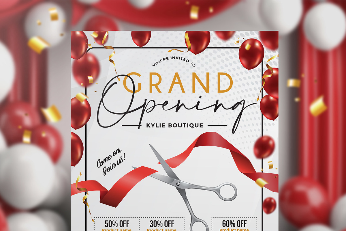 Grand Opening Flyer, a Flyer Template by Aarley Kaiven (Photo 2 of 3)