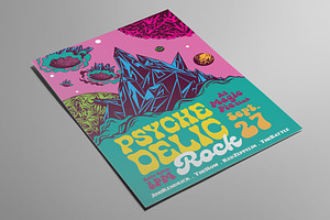 Space Psychedelic Hand Drawn Flyer