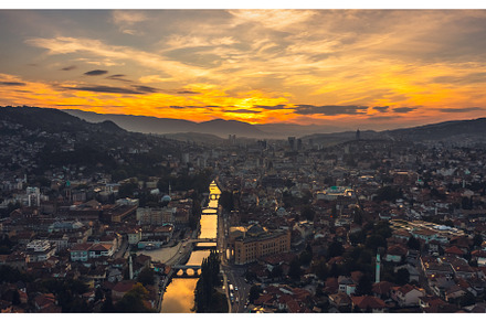 Sunset in Sarajevo