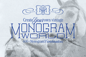 Monogram World Vintage Retro, a Serif Font by Headfonts
