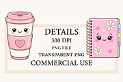 Kawaii Back to School Clipart Bundle, a Seasonal Illustration by Designworld (Thumbnail 4 of 5)