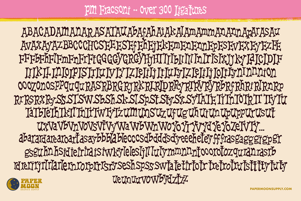 PM Frasconi Midcentury Woodcut Font, a Handwritten Font by Paper Moon Graphic Supply (Photo 4 of 17)