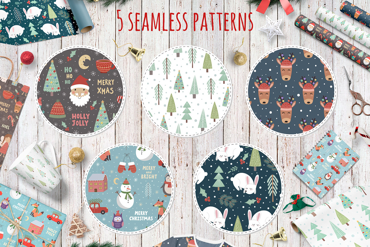 Holly Jolly Christmas Pack, a Decorative Illustration by Gulnara Sabirova (Photo 6 of 14)