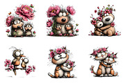 Mothers Day Watercolor Animals PNG, an Illustration by SinaCreation (Thumbnail 3 of 9)
