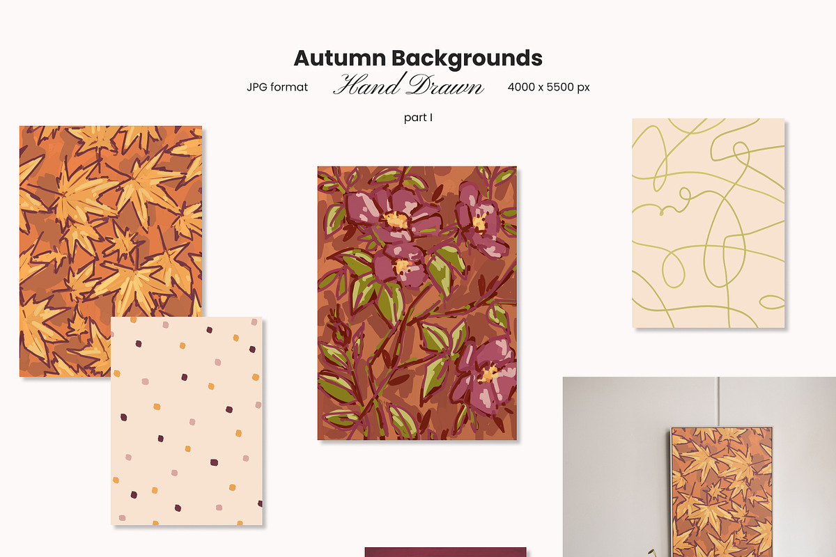 Hand Drawn Autumn Backgrounds, a Background Graphic by Yuliia Lashevska (Photo 3 of 10)