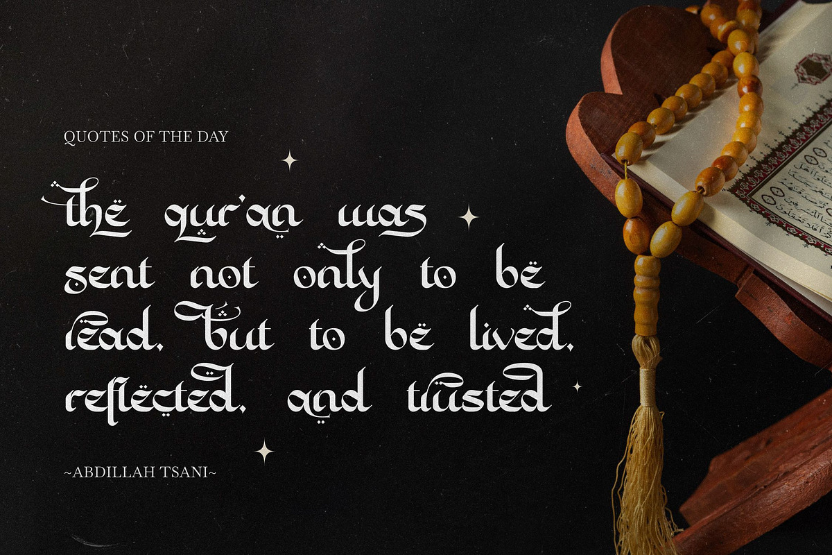 Muqodimah - Arabic Style Decorative, a Font by agnyhasyastudio (Photo 5 of 16)