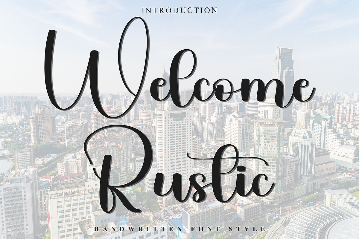 Welcome Rustic, a Handwritten Font by InermediaSTUDIO (Photo 1 of 8)