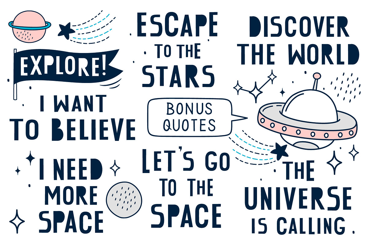 Space illustrations & patterns, an Illustration by Nastya Tkachova (Photo 6 of 9)