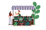 Farmers market stalls set + banners, a Food Illustration by Good Studio (Thumbnail 7 of 11)