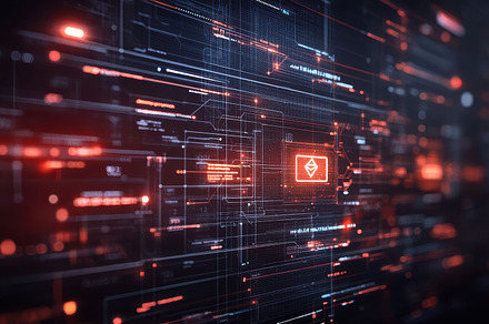 Abstract digital network with interc, a Background Photo by Pixeness