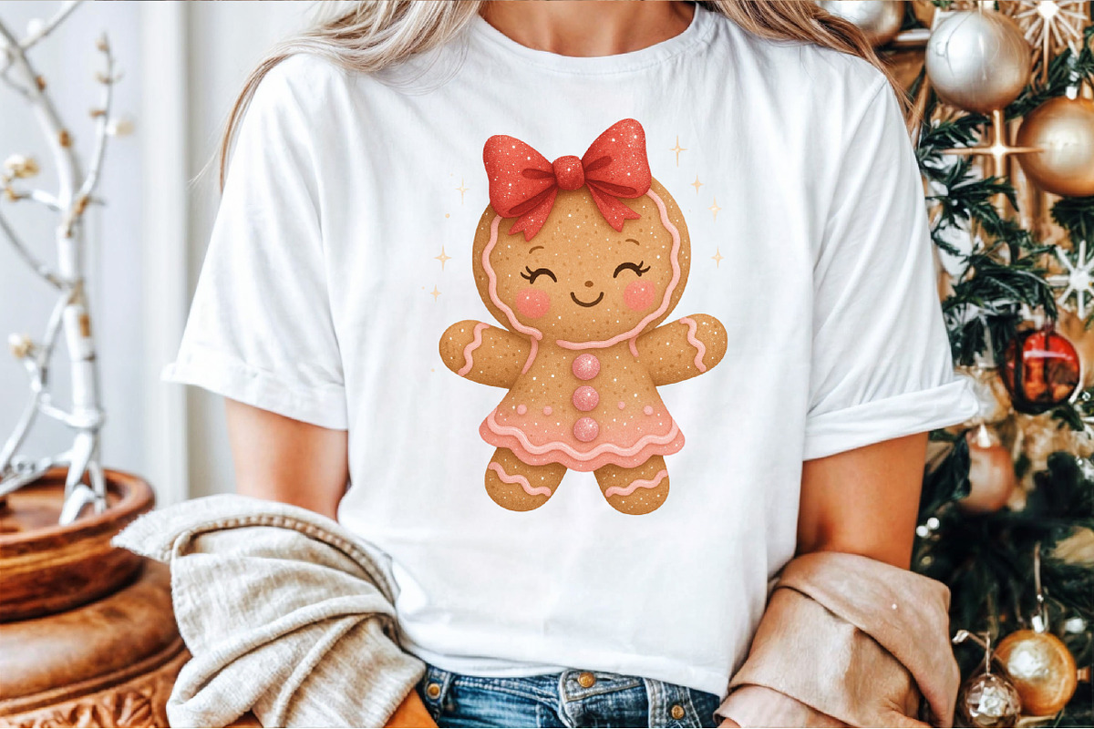 Cute Christmas Png Girly Gingerbread, an Illustration by Sublimation Artist (Photo 2 of 9)