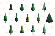 Whimsy Christmas Tree Clipart, an Illustration by Markicha Art (Thumbnail 4 of 5)
