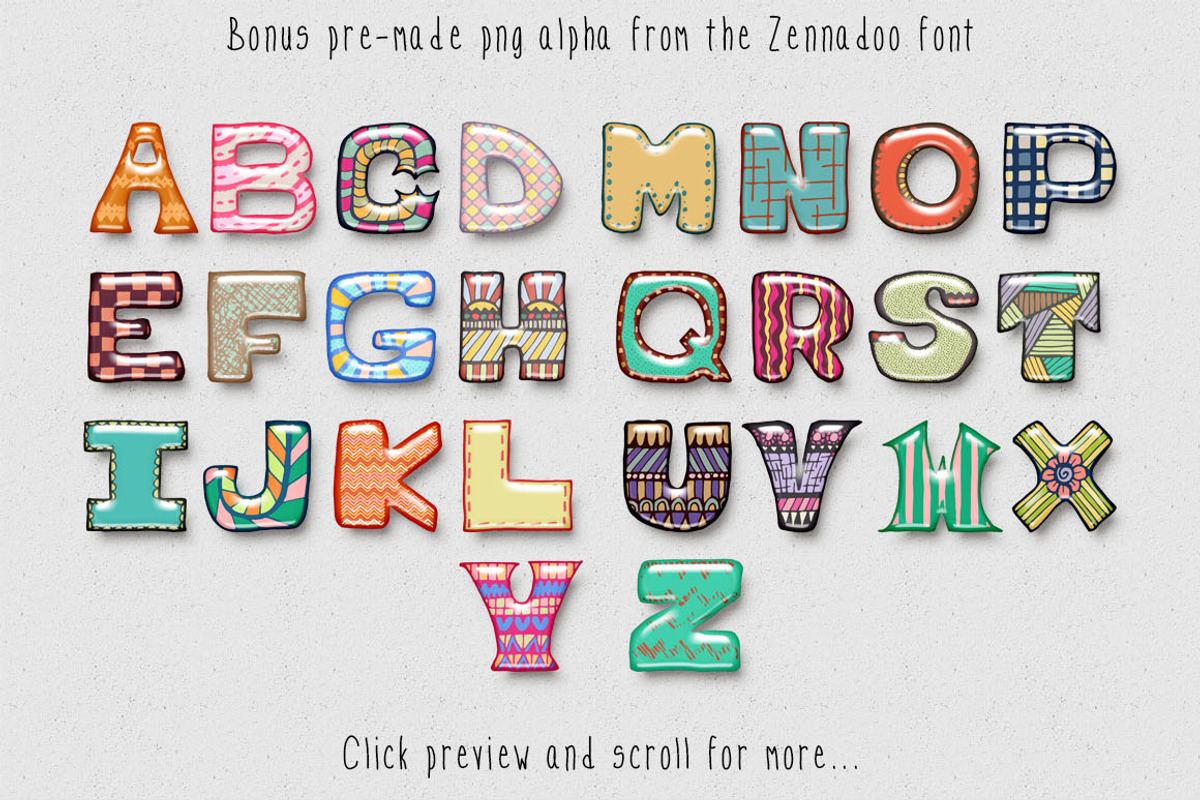 Zennadoo Font preview 4