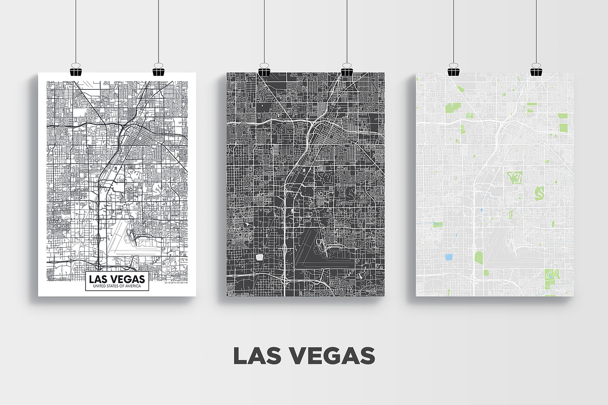 5 maps of USA cities 3, a Transportation Illustration by MaximGertsen (Photo 4 of 10)