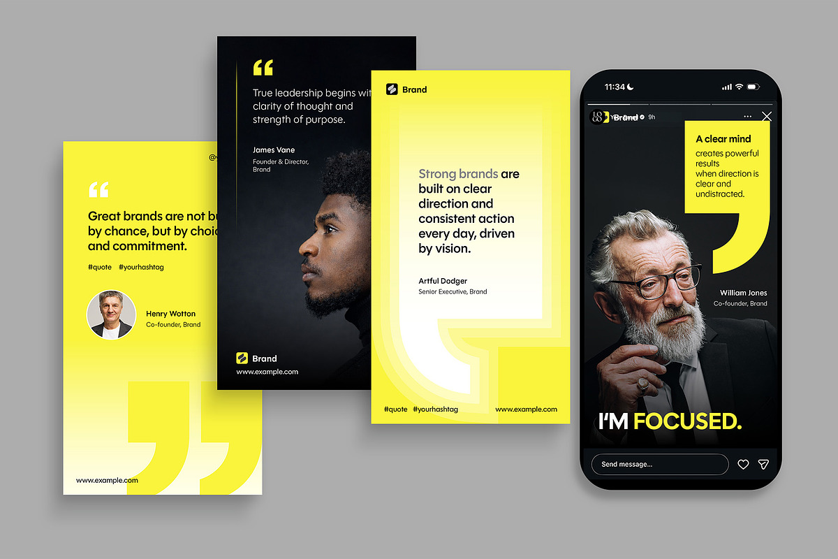 Social Media Quote Post Template, a Social Media Template by BrandPacks