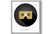 Modern Vector VR Logo in the Circle, an Outline Icon by FineArtStudio (Thumbnail 3 of 3)